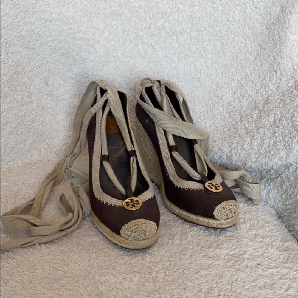 Tory Burch Wedge Espadrilles Womens 5
